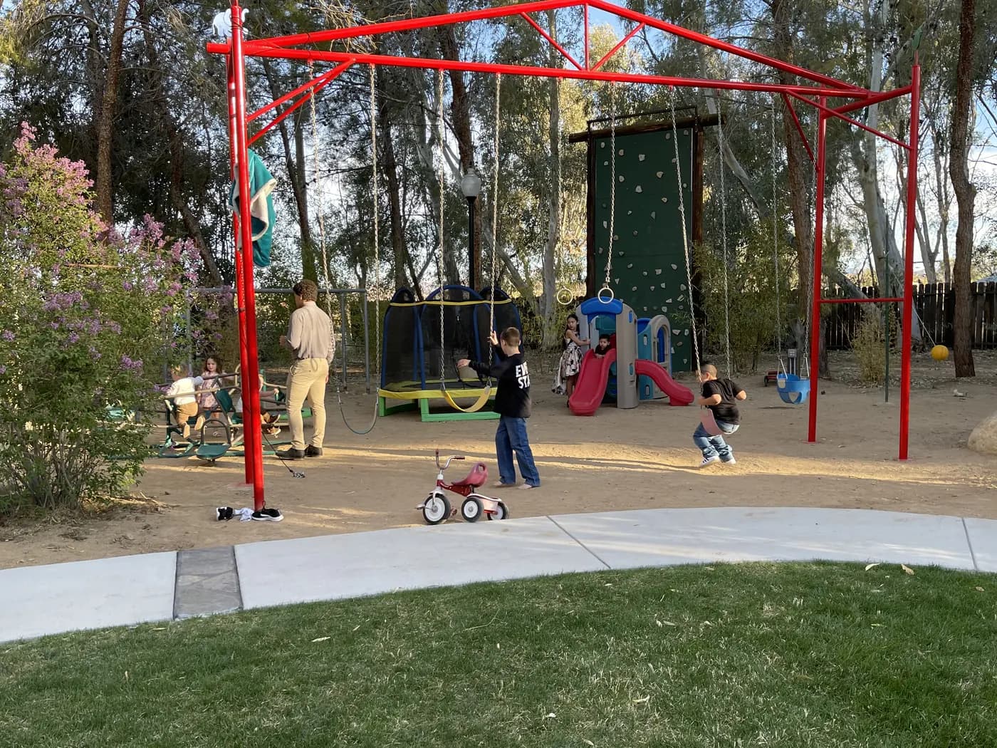 The playground at The Garden beneath the trees